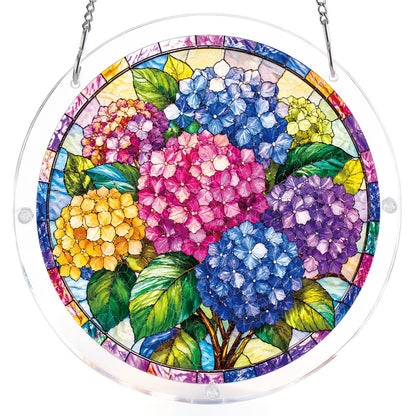 Full Bloom Hydrangea Acrylic Window Suncatcher