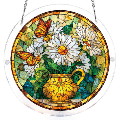 G?nsebl¨¹mchen Schmetterling Gartenlicht Sonnenf?nger-Acryl Fensterkunst