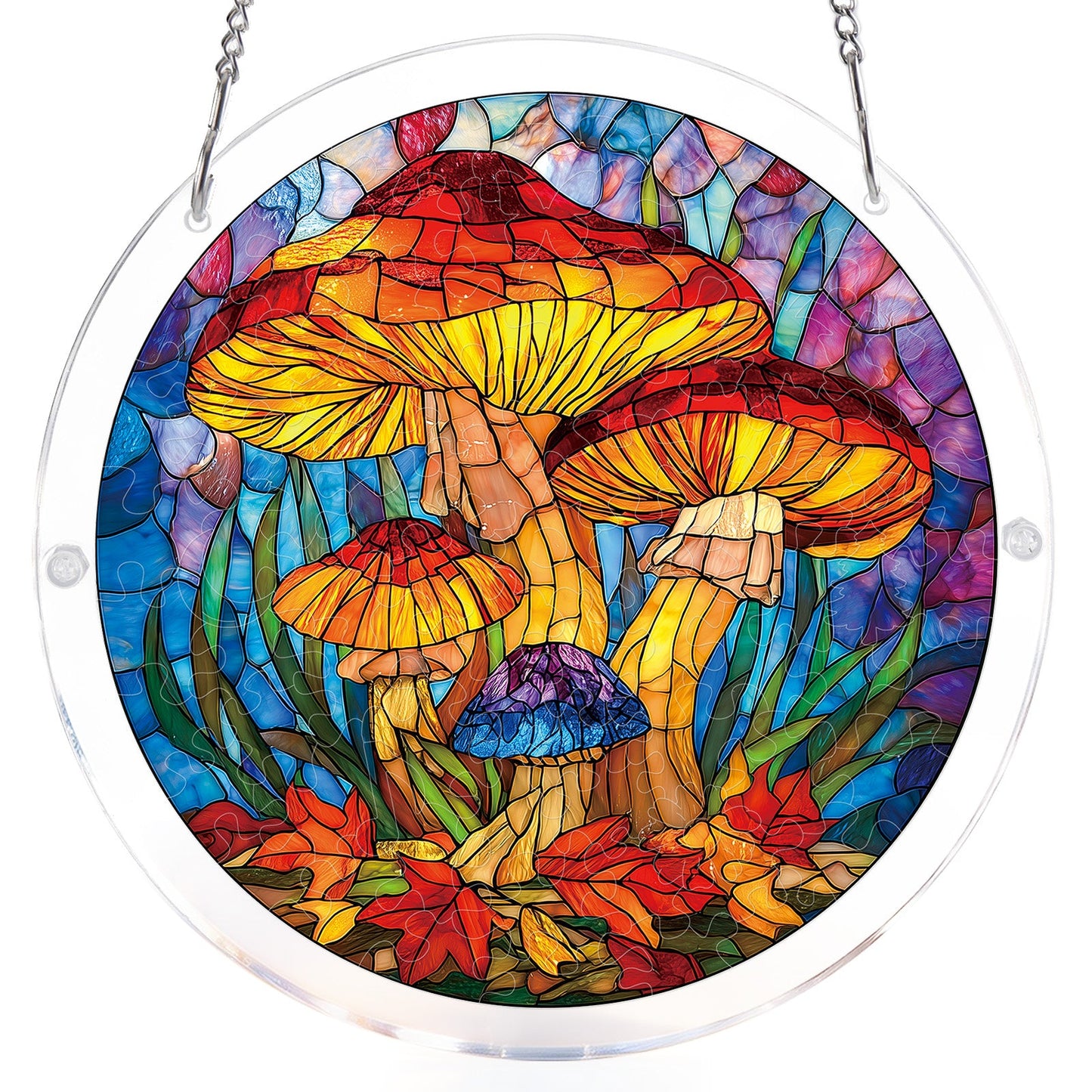 Mystischer Pilzwald Licht-Sonnenf?nger-Acrylfensterkunst