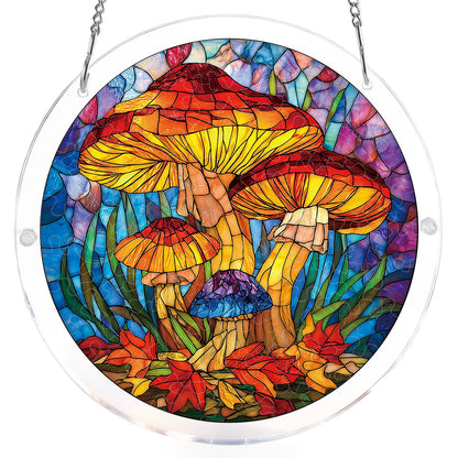 Mystischer Pilzwald Licht-Sonnenf?nger-Acrylfensterkunst