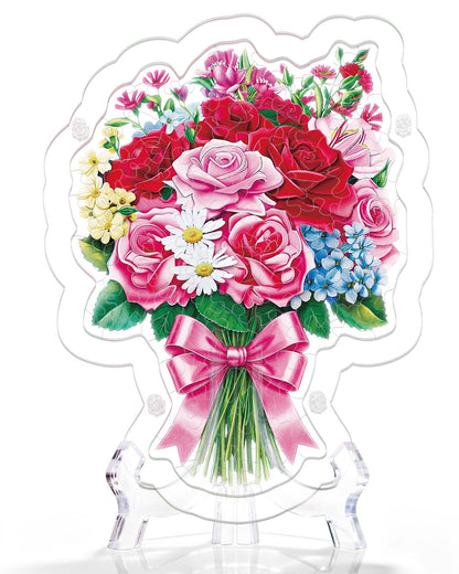 Acryl-Tisch-Fensterf?nger ¨C Romantischer Blumenstrau?
