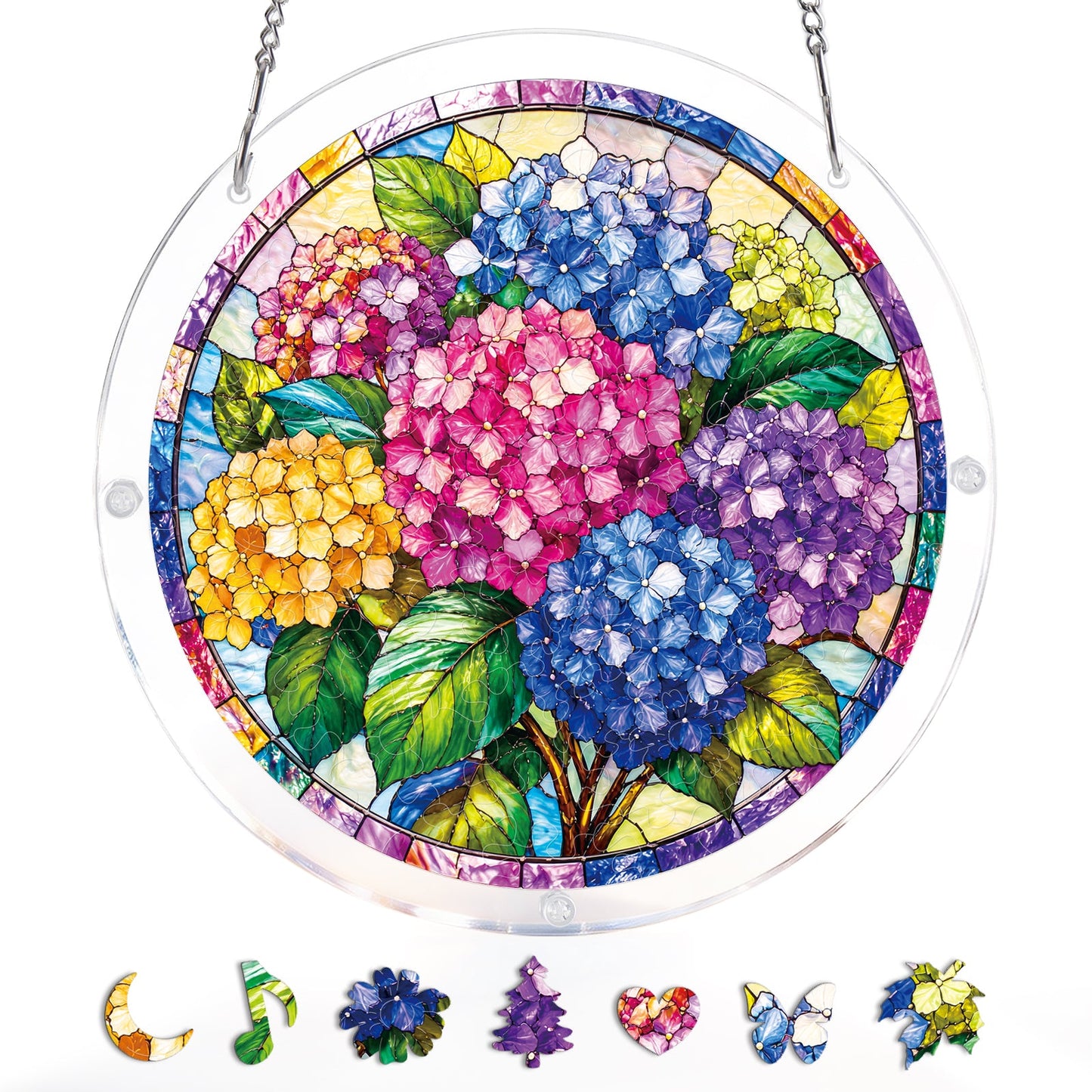 Full Bloom Hydrangea Acrylic Window Suncatcher