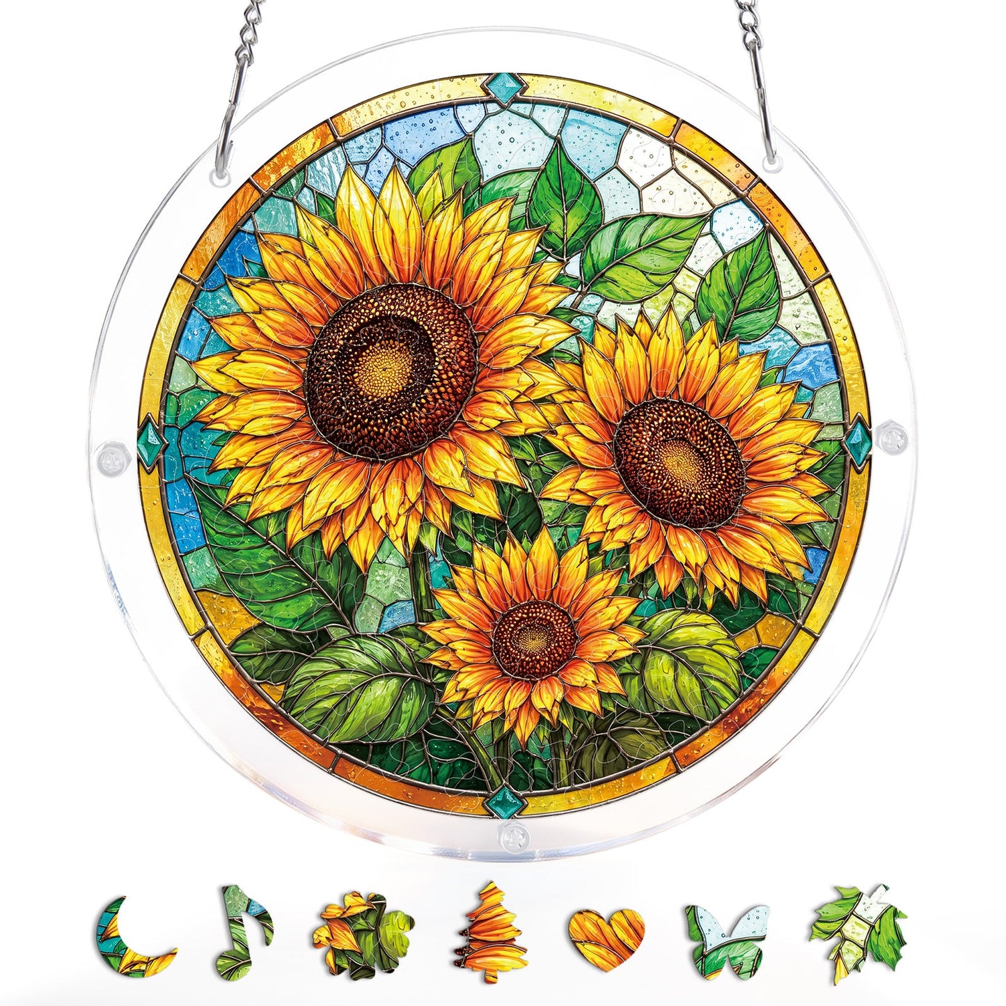 Sonnenblumenstrahlenf?nger-Acrylfensterkunst