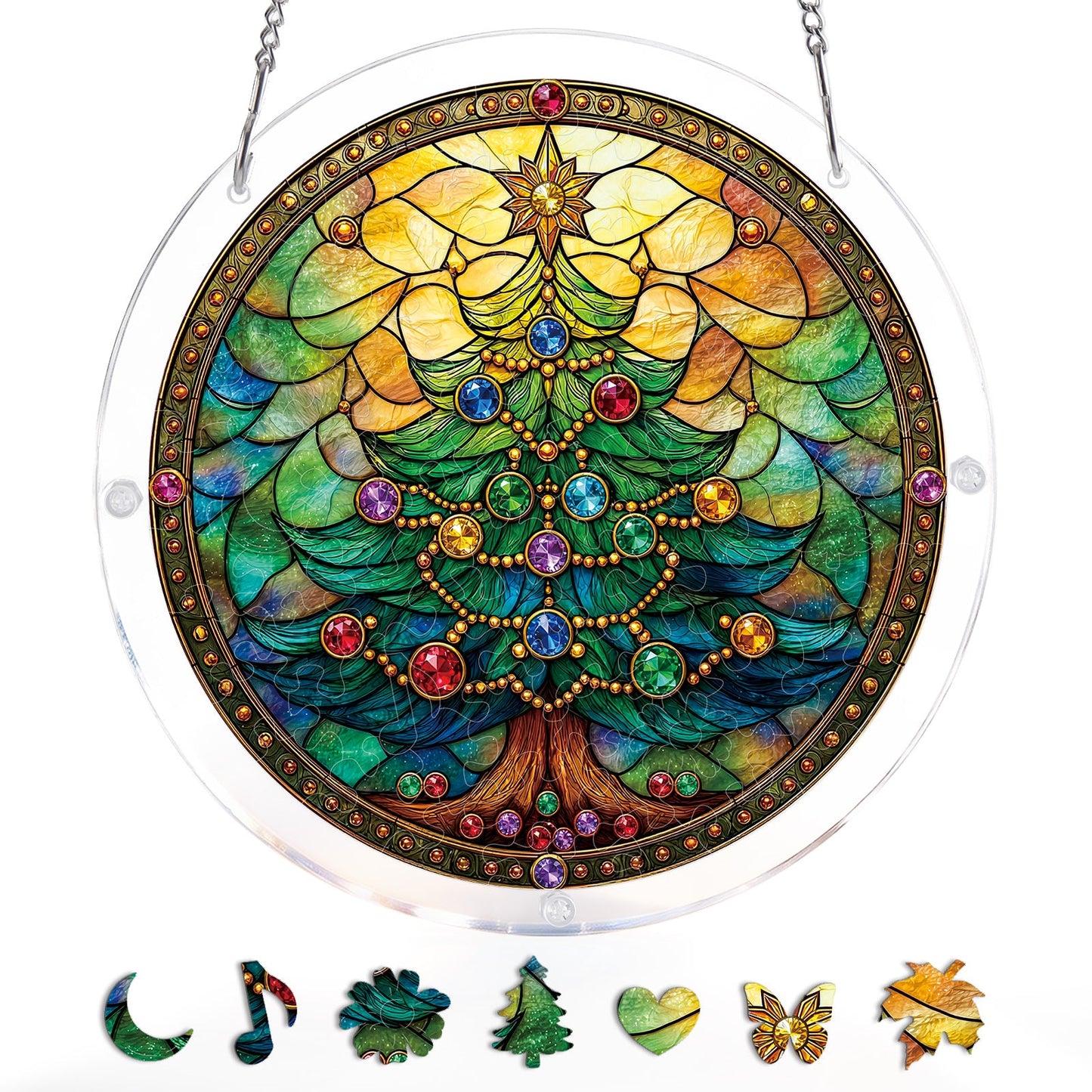 Verzierter Weihnachtsbaum Lichtf?nger-Acrylfensterkunst