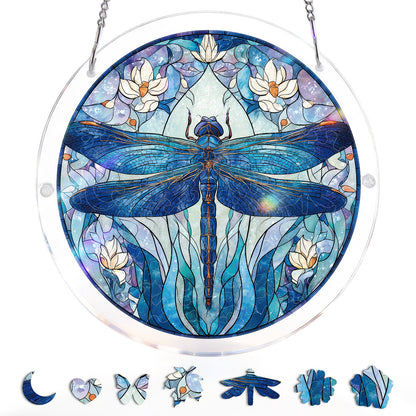 Mondlicht-Libellen-Licht-Suncatcher ¨C Acrylfensterkunst
