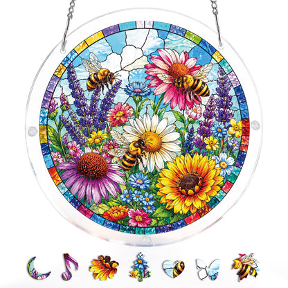 Bienengarten-Bl¨¹tenlicht-Sonnenf?nger-Acrylfensterkunst