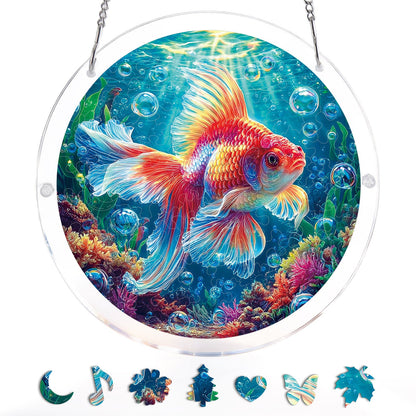 Starflame Goldfisch-Lichtf?nger ¨C Acryl-Fensterkunst