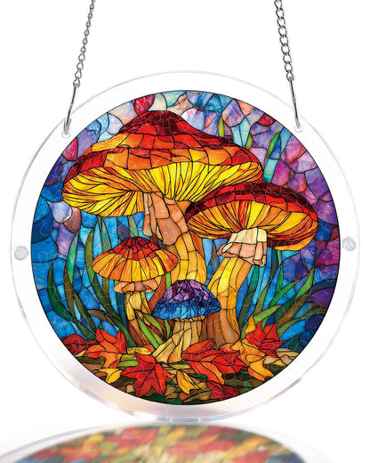 Mystischer Pilzwald Licht-Sonnenf?nger-Acrylfensterkunst