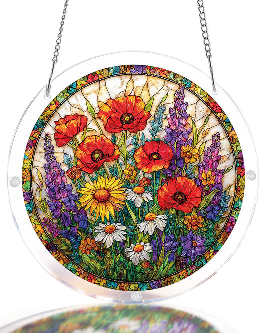 Wildblumen-Garten-Lichtf?nger ¨C Fensterkunst aus Acryl