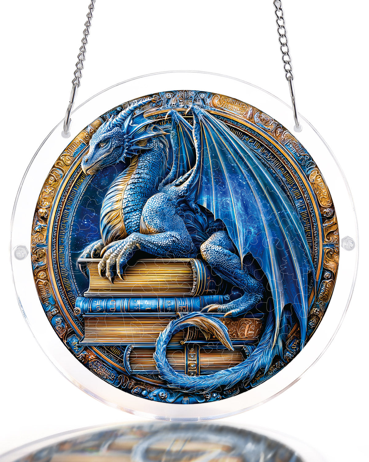 Drachenreich-Bibliothek Lichtf?nger-Acrylfensterkunst