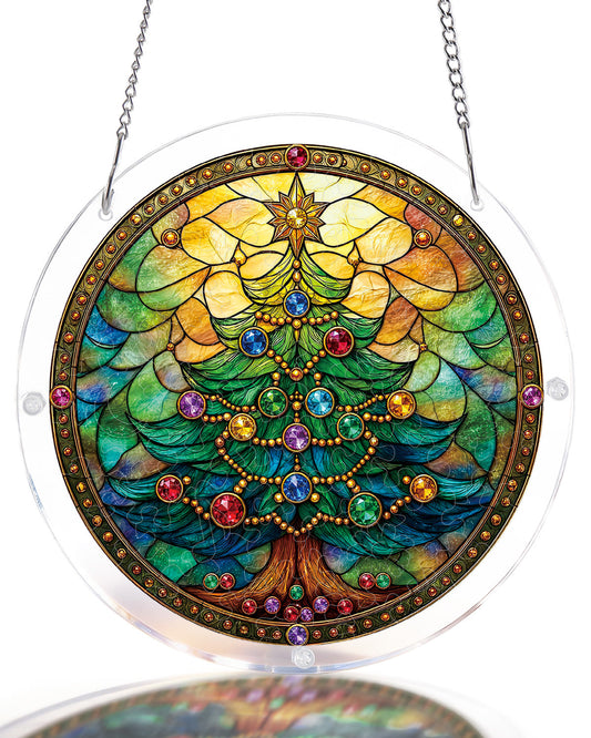 Verzierter Weihnachtsbaum Lichtf?nger-Acrylfensterkunst