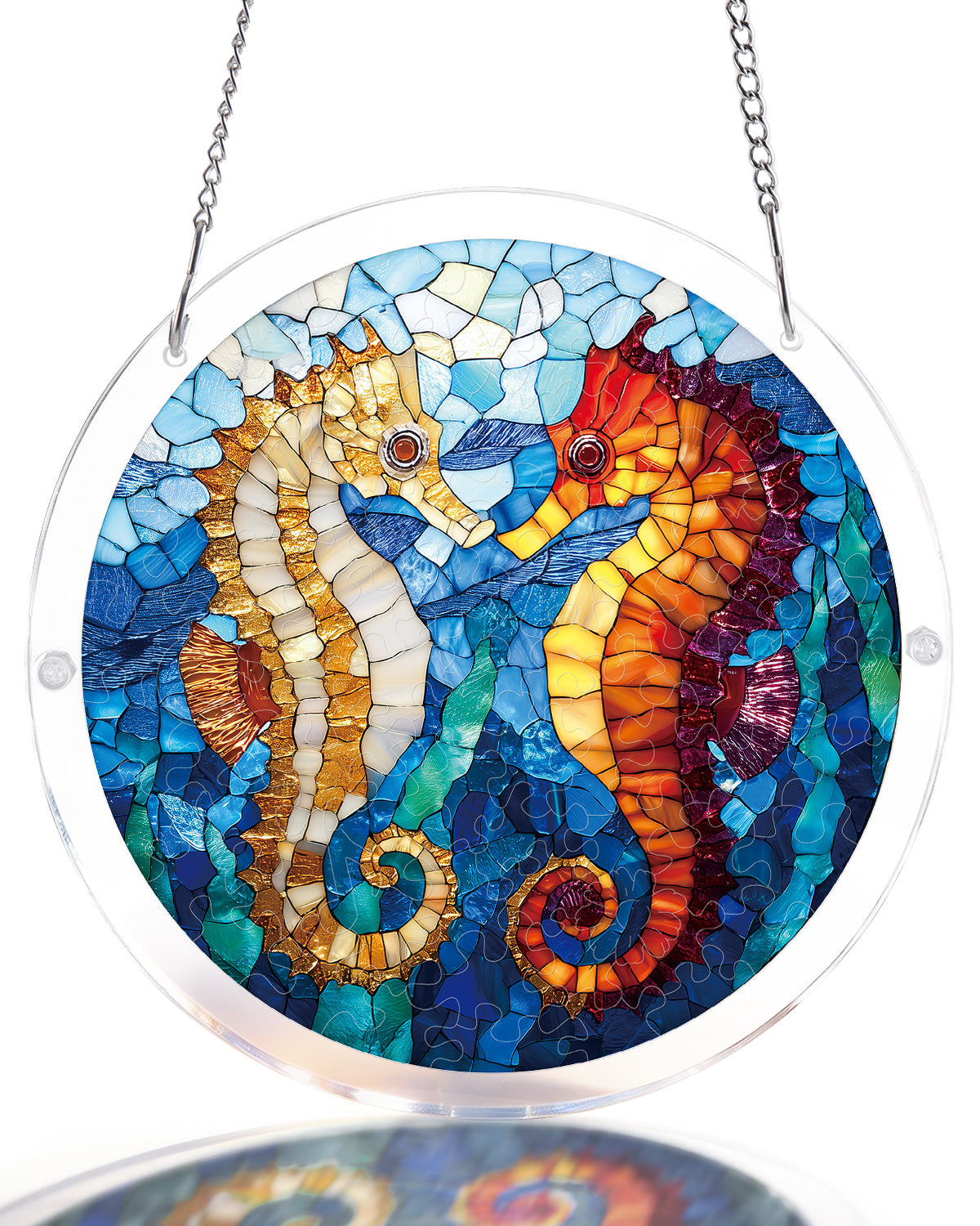 Vertr?umte Seepferdchen Licht-Suncatcher-Acrylfensterkunst