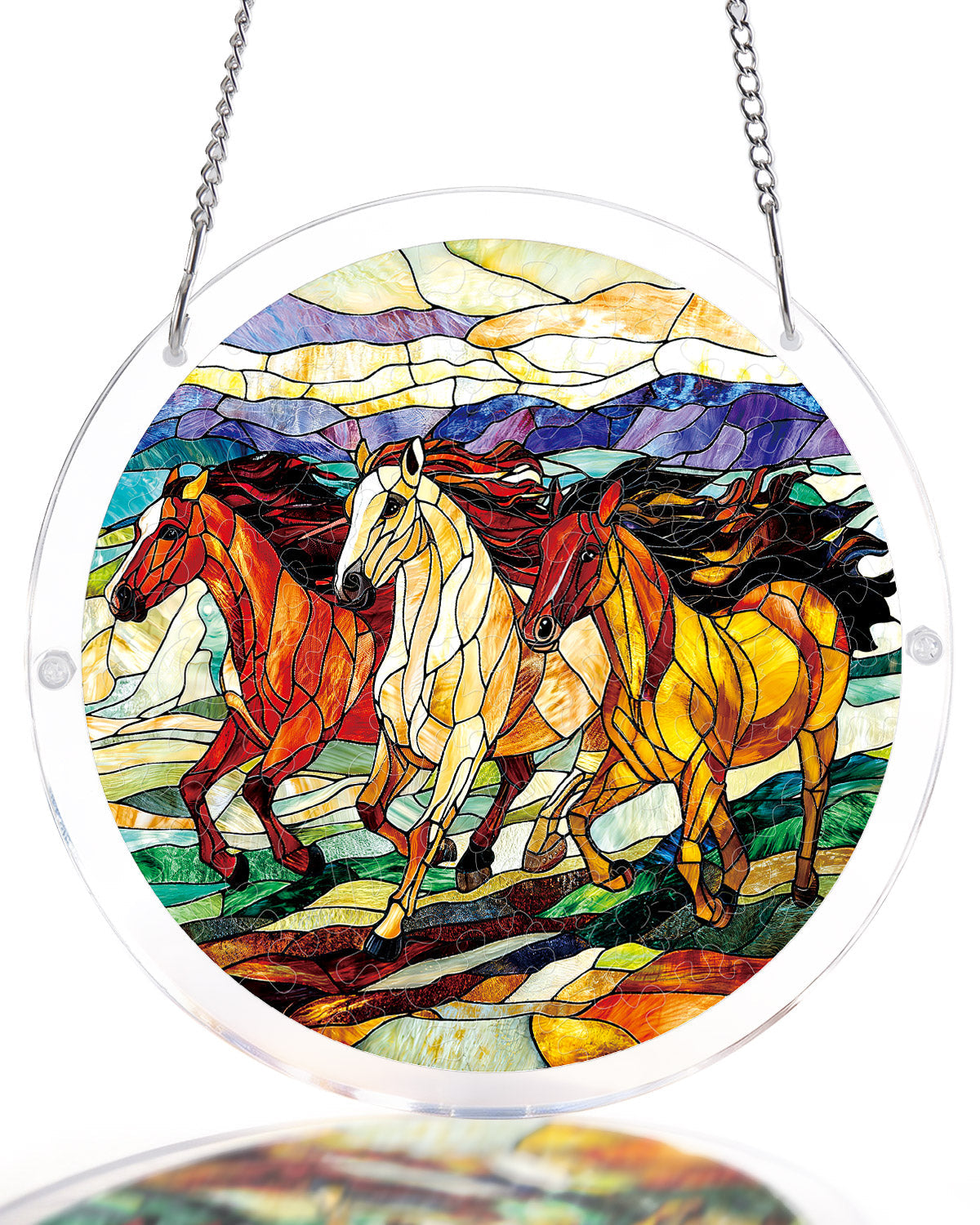 Wilder Galopp Lichtf?nger-Acrylfensterkunst