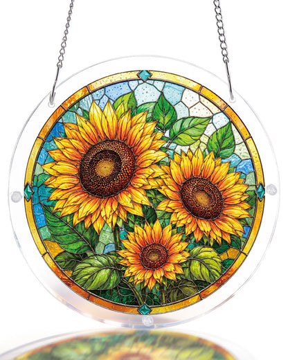 Sonnenblumenstrahlenf?nger-Acrylfensterkunst