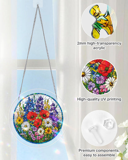 Wildblumenwiese Lichtf?nger ¨C Acrylfensterkunst