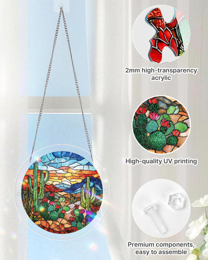 W¨¹stenkaktus-Lichtf?nger aus Acryl f¨¹r Fenster