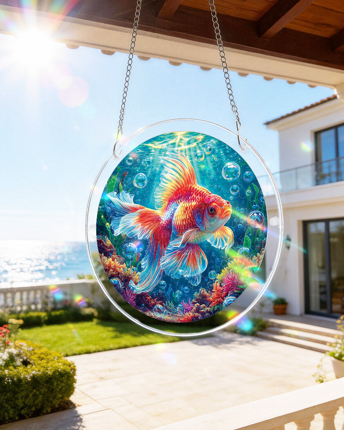 Starflame Goldfisch-Lichtf?nger ¨C Acryl-Fensterkunst