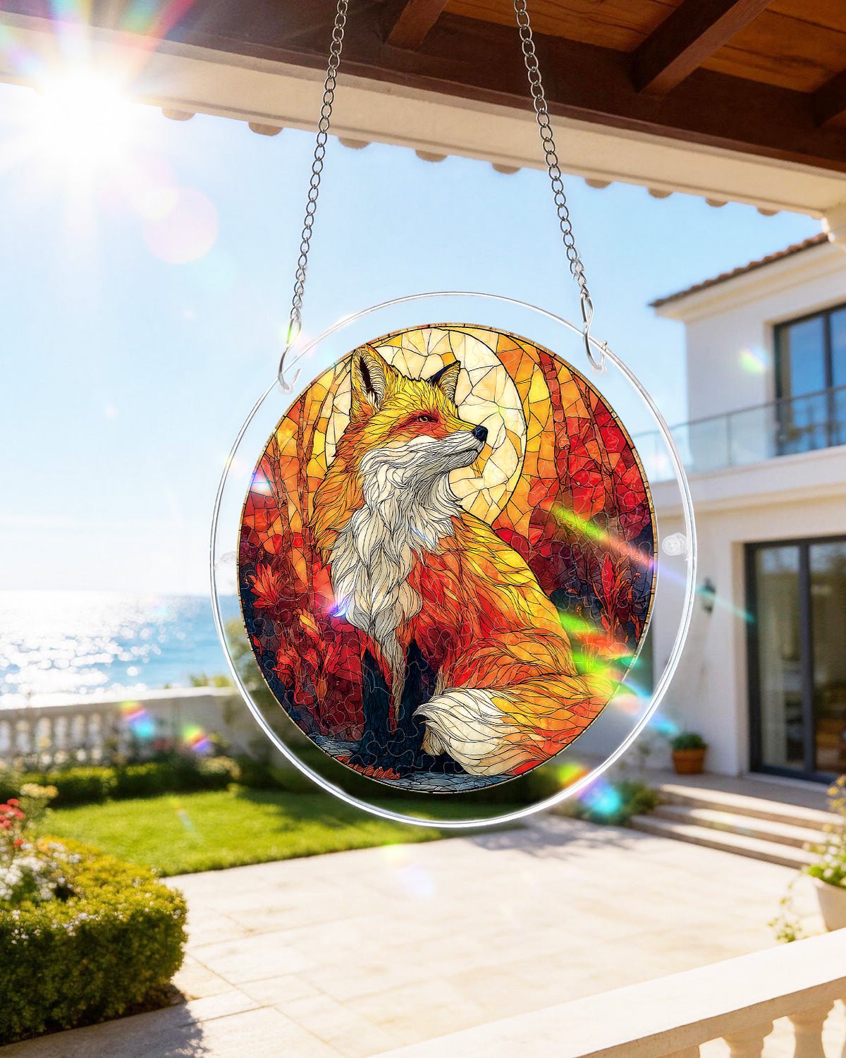 Fuchs Gl¨¹hlicht Sonnenf?nger-Acrylfensterkunst