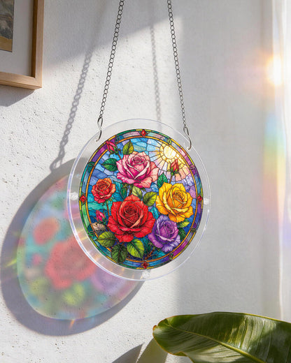 Sonnenschutzf?nger f¨¹r Rosenfenster ¨C Acrylfensterkunst