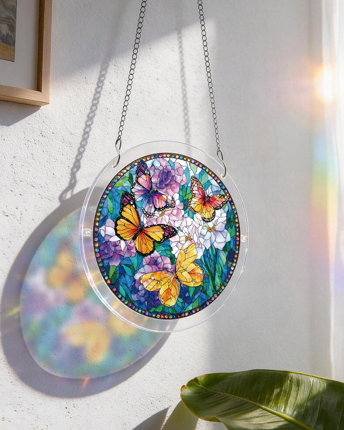 Schmetterlinge in voller Bl¨¹te Licht-Sonnenf?nger-Acryl-Fensterkunst