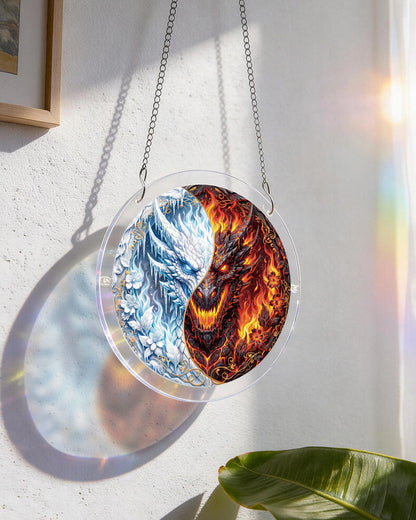 Zwilling Drachenreich Licht-Sonnenf?nger-Acrylfensterkunst