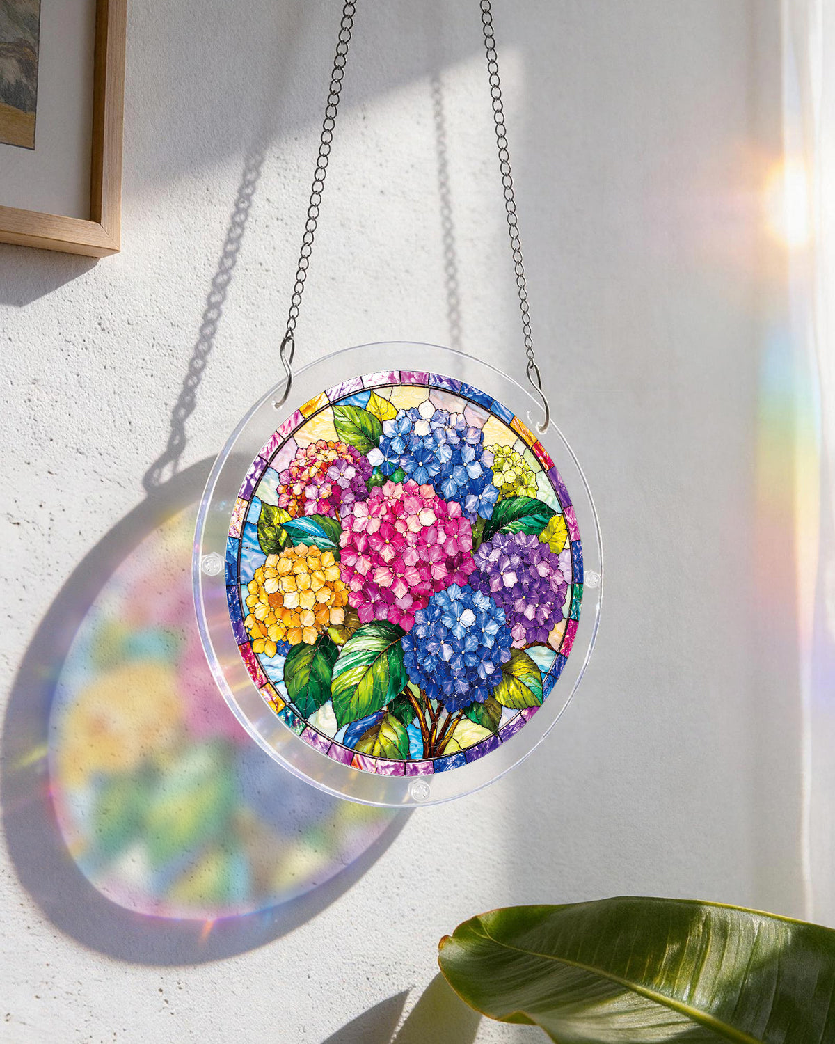 Full Bloom Hydrangea Acrylic Window Suncatcher