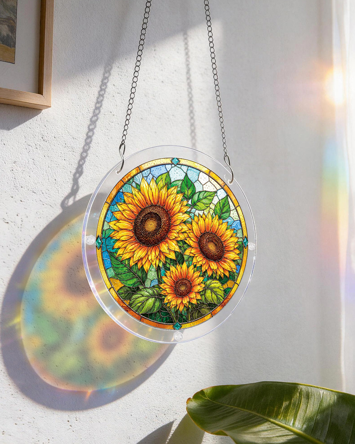 Sonnenblumenstrahlenf?nger-Acrylfensterkunst