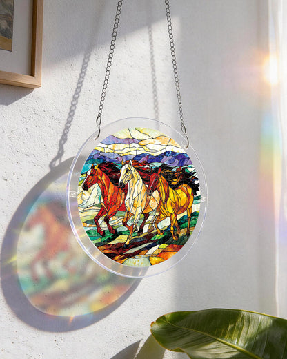 Wilder Galopp Lichtf?nger-Acrylfensterkunst