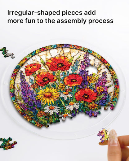 Wildblumen-Garten-Lichtf?nger ¨C Fensterkunst aus Acryl