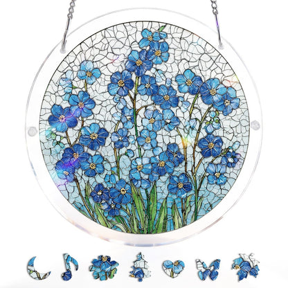 Azure Bloom Fl¨¹stern Licht Sonnenf?nger-Acrylfensterkunst