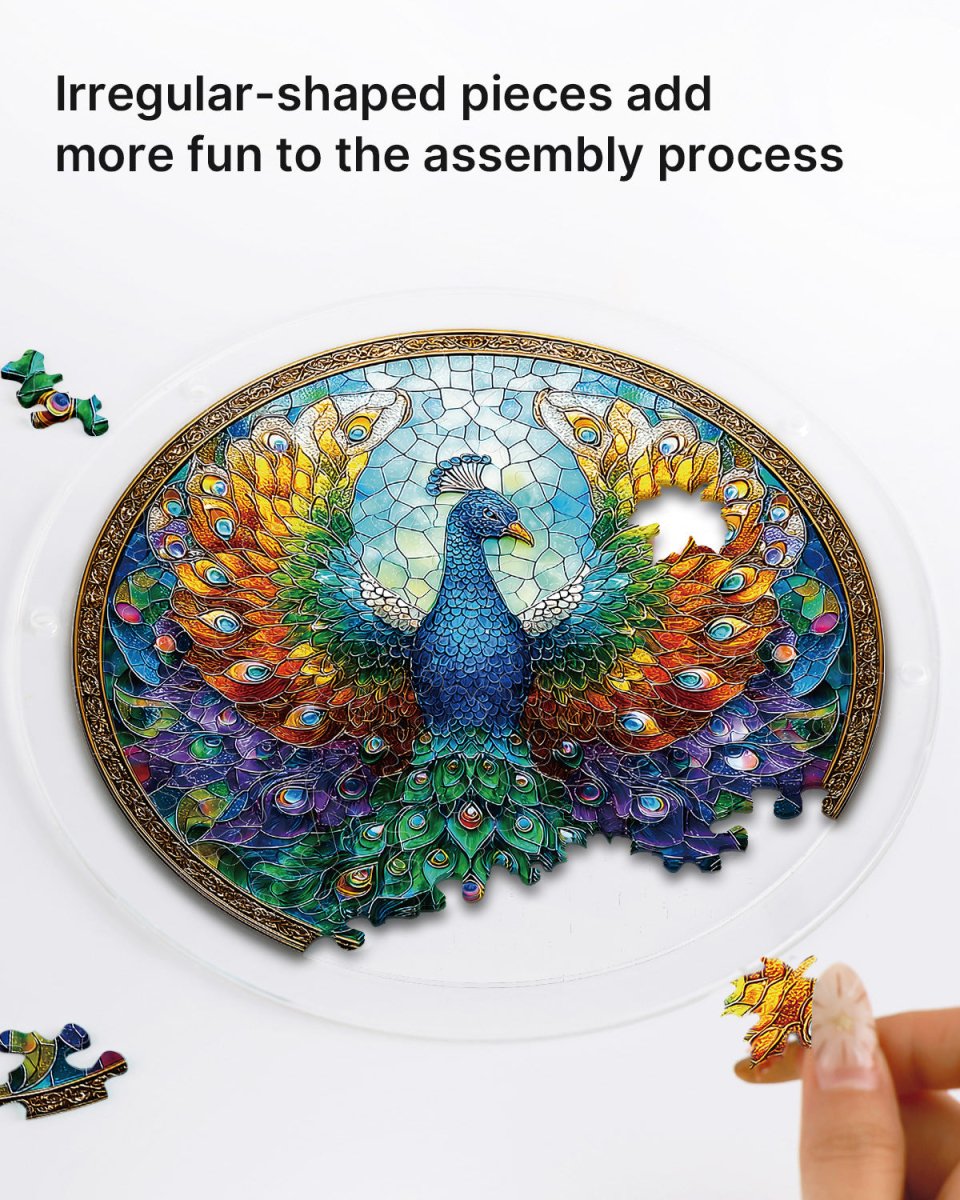Strahlender Pfau Lichtf?nger-Acrylfensterkunst
