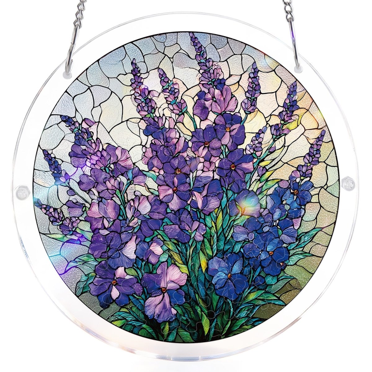 Violettgarten Anmutiges Licht-Sonnenf?nger ¨C Acrylfensterkunst