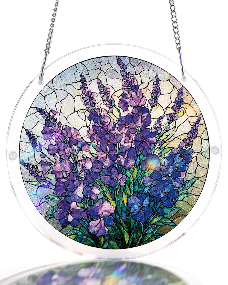 Violettgarten Anmutiges Licht-Sonnenf?nger ¨C Acrylfensterkunst