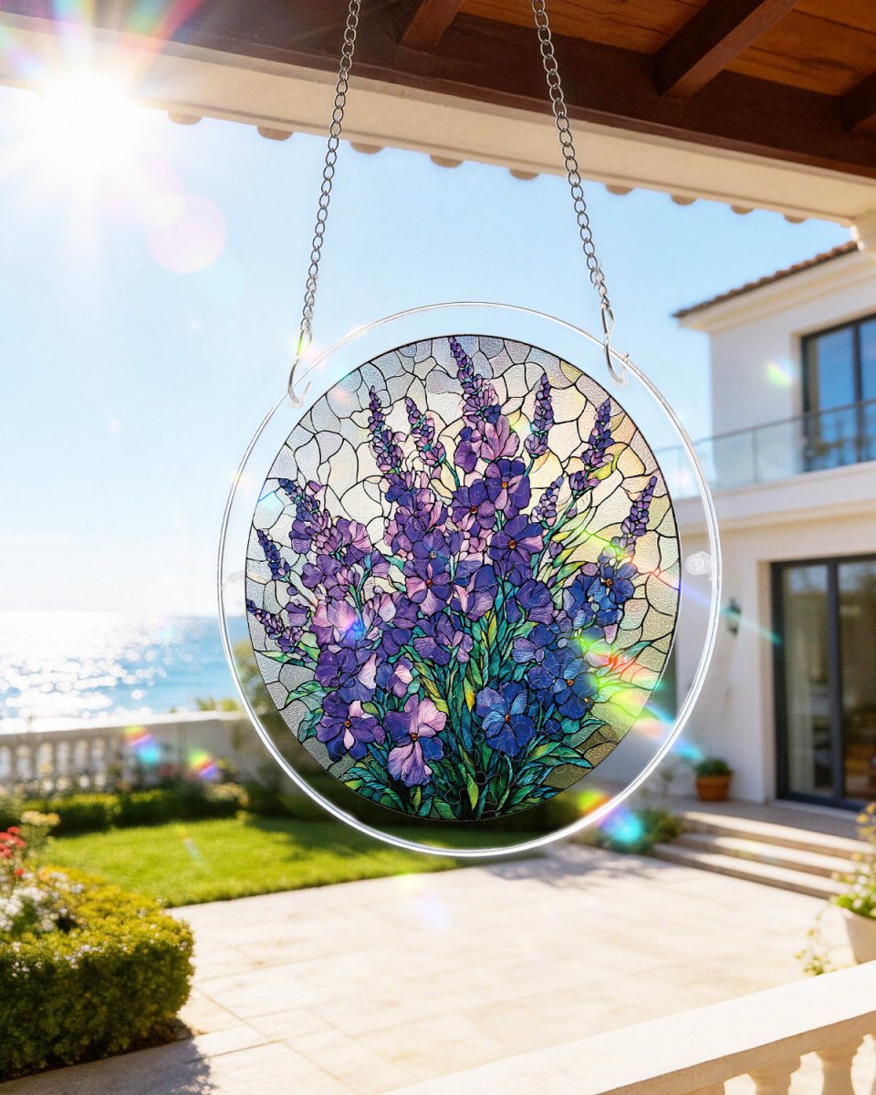 Violettgarten Anmutiges Licht-Sonnenf?nger ¨C Acrylfensterkunst