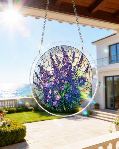 Violettgarten Anmutiges Licht-Sonnenf?nger ¨C Acrylfensterkunst