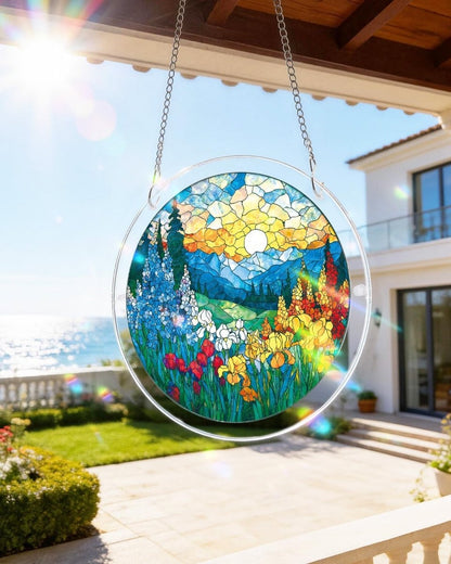 Morgend?mmerungsbl¨¹te Meereslicht Sonnenf?nger-Acrylfensterkunst