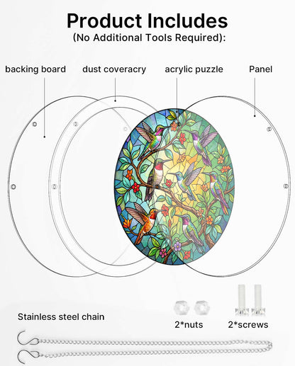 Acrylic Jigsaw Puzzle Suncatcher - Emerald Forest Prism