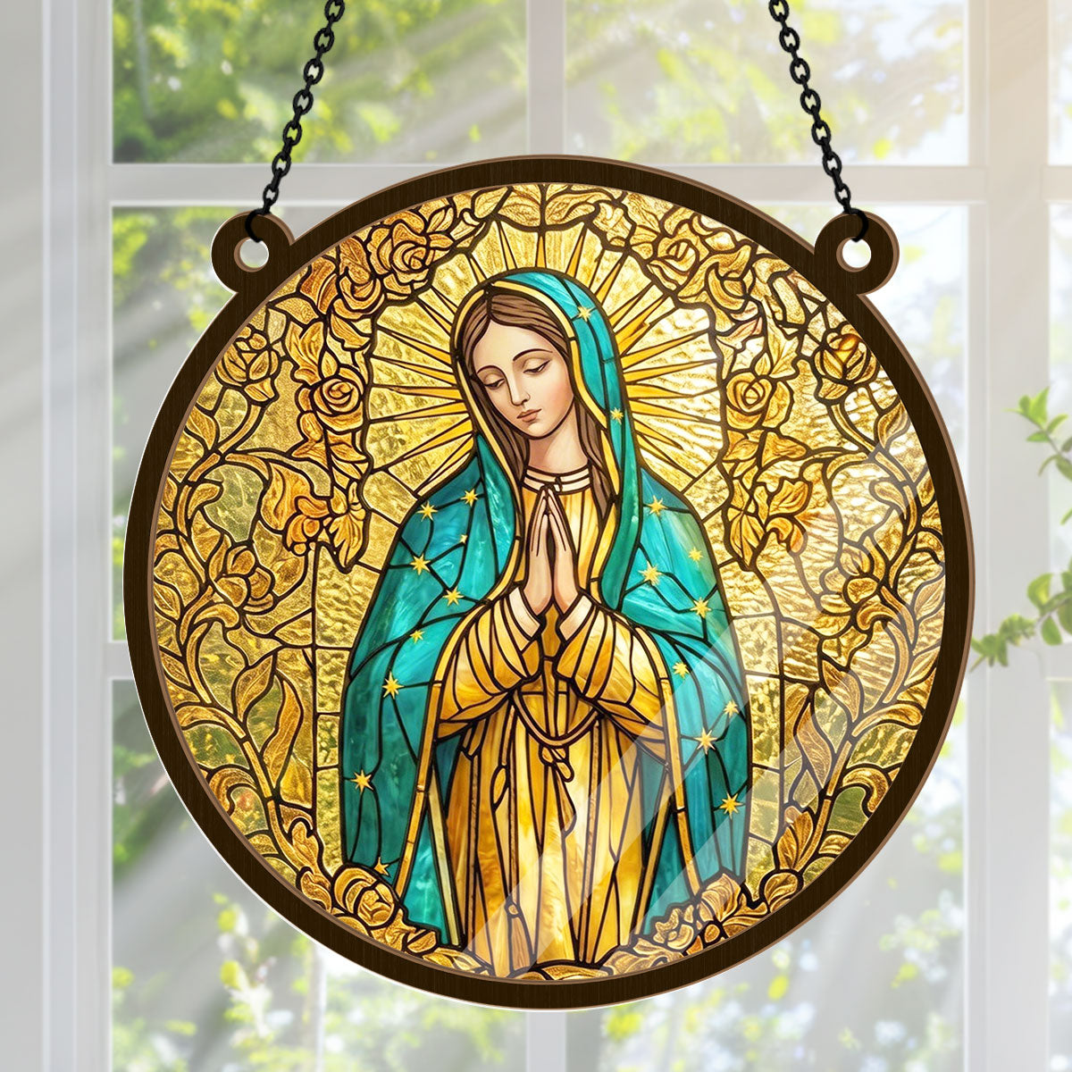 Sacred Virgin Mary -  Window Hanging Suncatcher