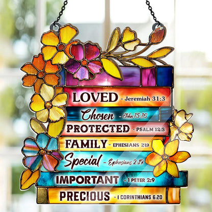 Library Of Blessings I Am Scripture Art -  Window Hanging Suncatcher