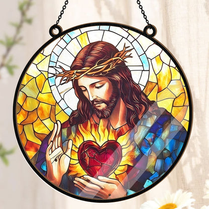 Sacred Heart Of Jesus -  Window Hanging Suncatcher