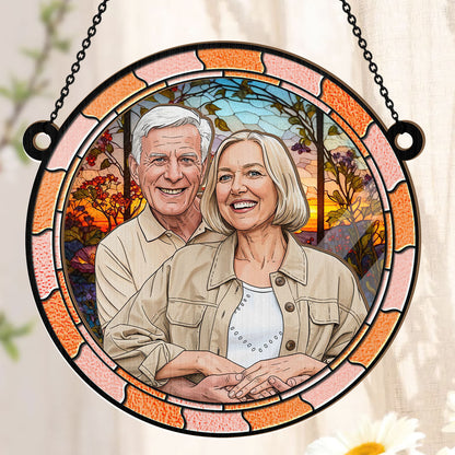 Fall For You More Every Day - Personalized Window Hanging Suncatcher