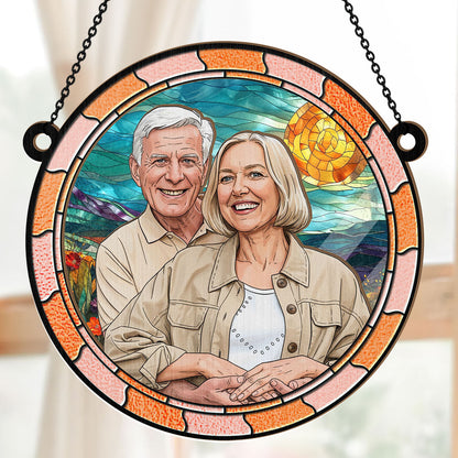 Fall For You More Every Day - Personalized Window Hanging Suncatcher