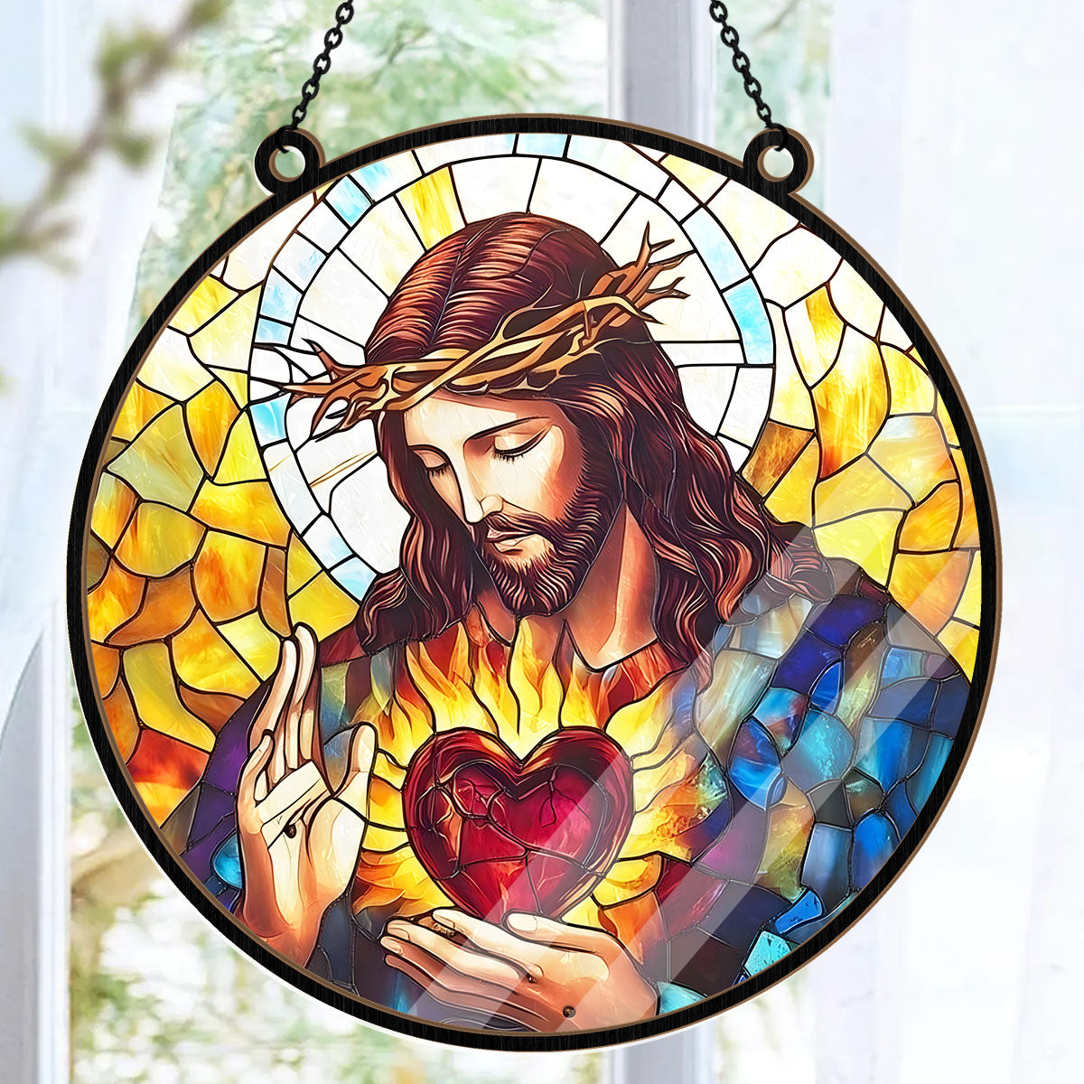 Sacred Heart Of Jesus -  Window Hanging Suncatcher