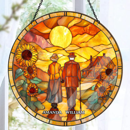 Golden Love Path - Personalized Window Hanging Suncatcher